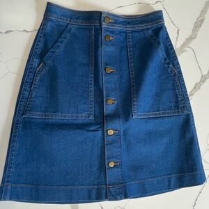 American Apparel Button Denim Skirt
